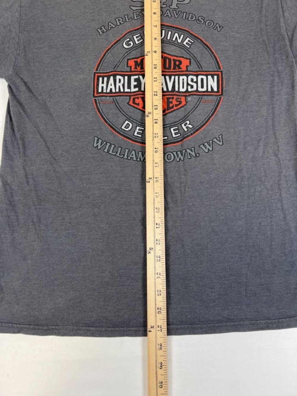 Harley-Davidson T-Shirt Men Gray Williamstown WV Dealer Graphic Logo Tee - Picture 7 of 8